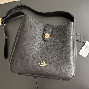 Coach Hadley Convertible Crossbody In Double Face Leather black